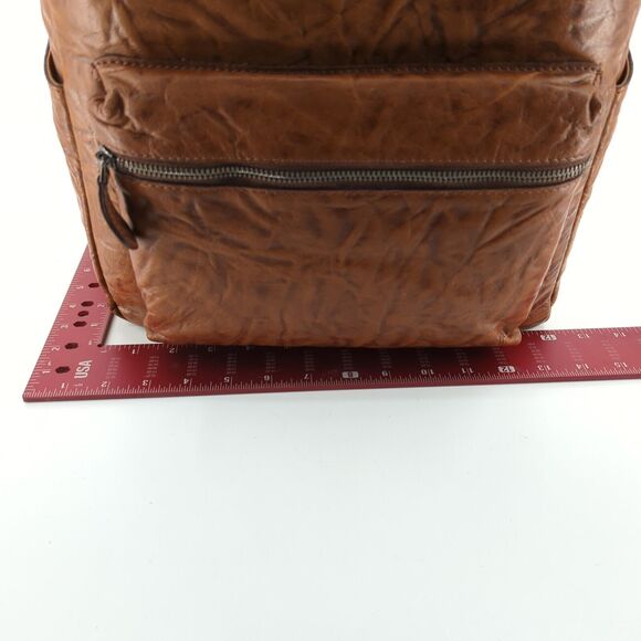 FRYE Backpack Bag Washed Tan Brown Leather Academia School 34DB0524-269 NEW - Picture 10 of 11